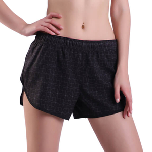 Frauen sportliches Training Sport trocknend Laufshorts mit Reißverschlusspocke