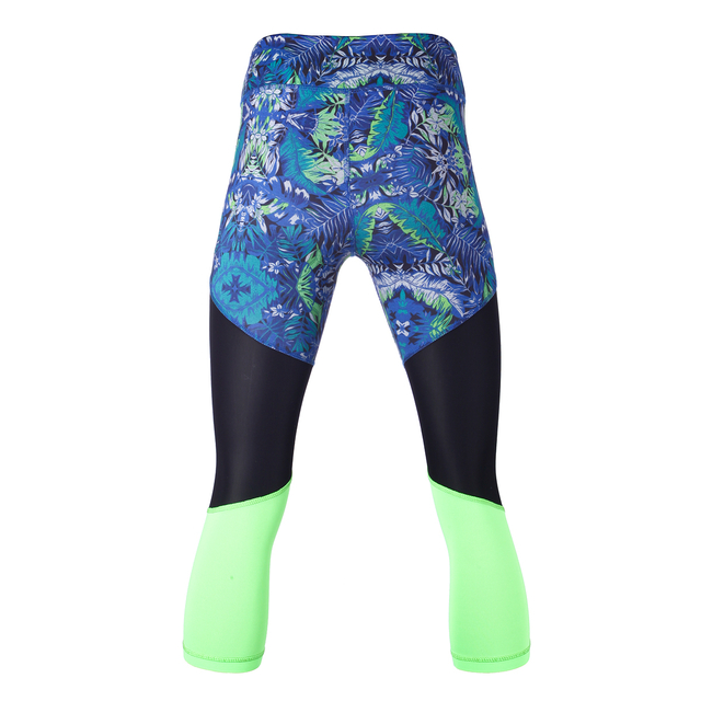 Frauen Training bedruckte sportliche Capri -Bauchkontrolle, die Legging läuft