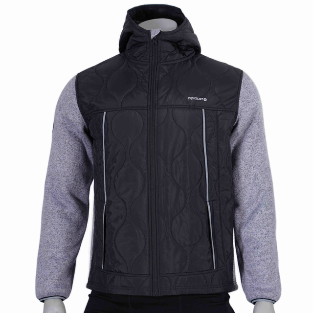 Herren Quiltwinddichte Winter warme Wanderung im Freien schwere Jacke im Freien