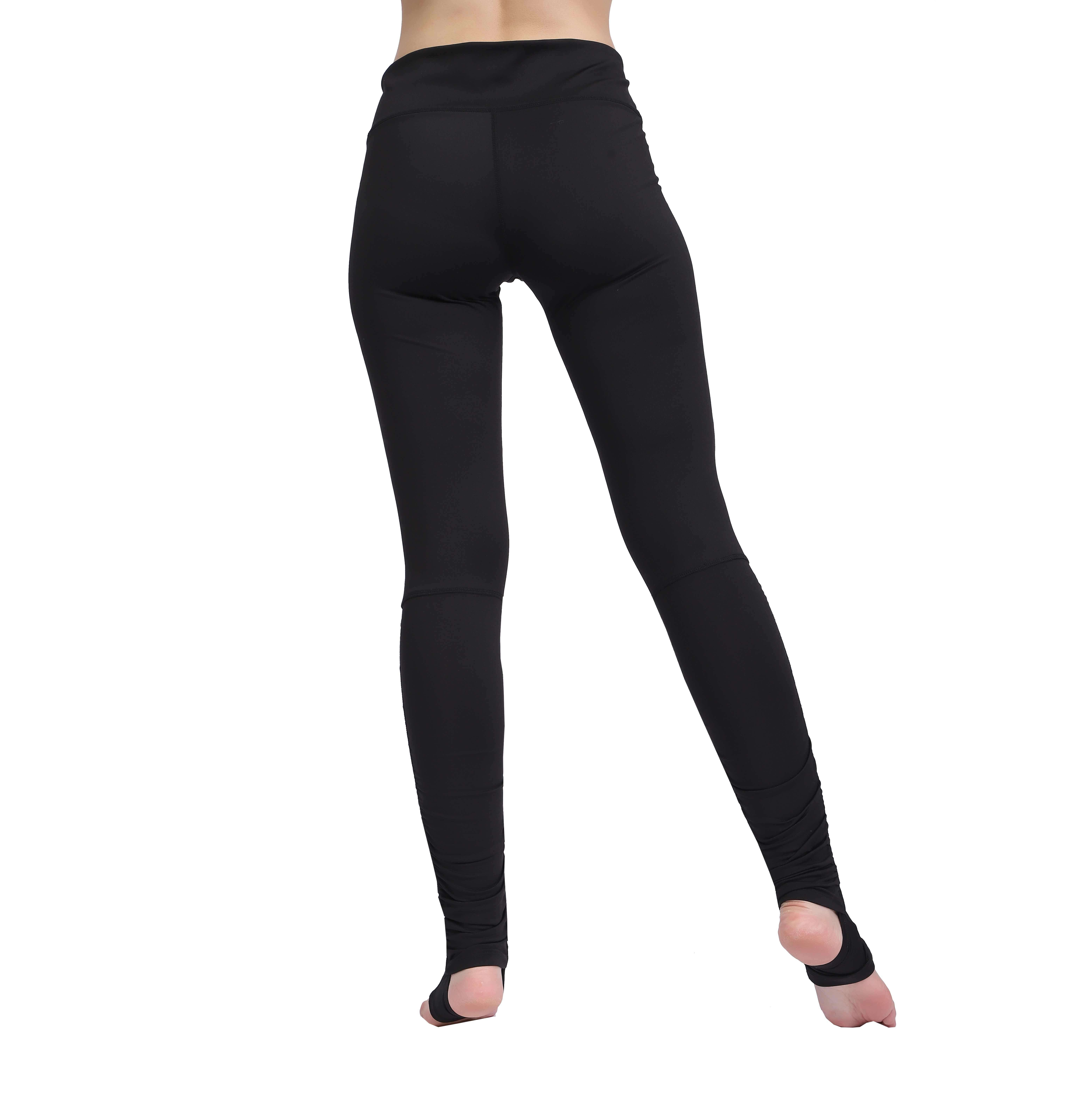 Lange Yogahosen für Damen, Sportleggings mit Zwickel im Schritt, Laufhose, hohe Taille, Stretch-Fitnesshose